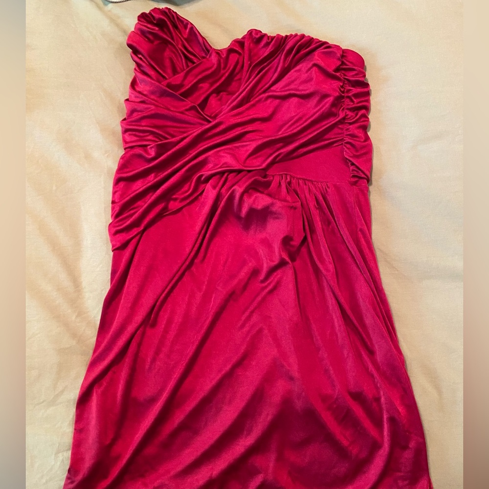 Express Strapless Red Dress